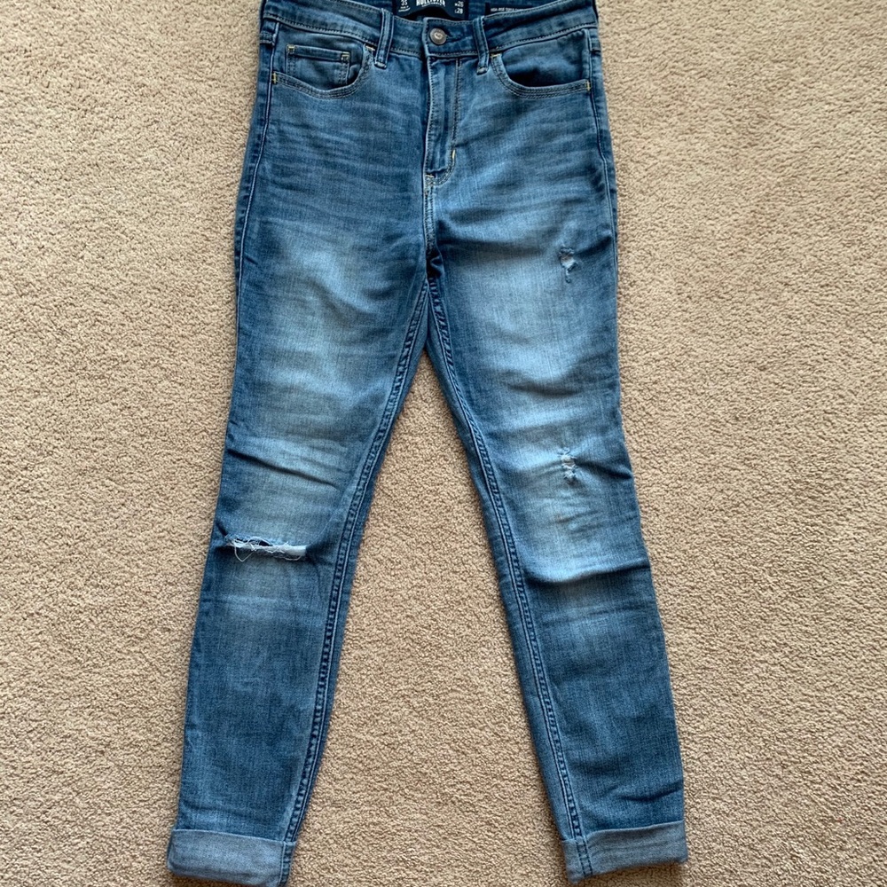 Hollister Jeans with one ripped knee